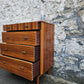 Lebus Chest of Drawers: Mid-Century Modern Tallboy Cabinet Four Drawer