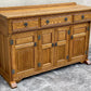 A WOOD BROTHERS OLD CHARM VINTAGE CARVED OAK SIDEBOARD / DRESSER BASE.