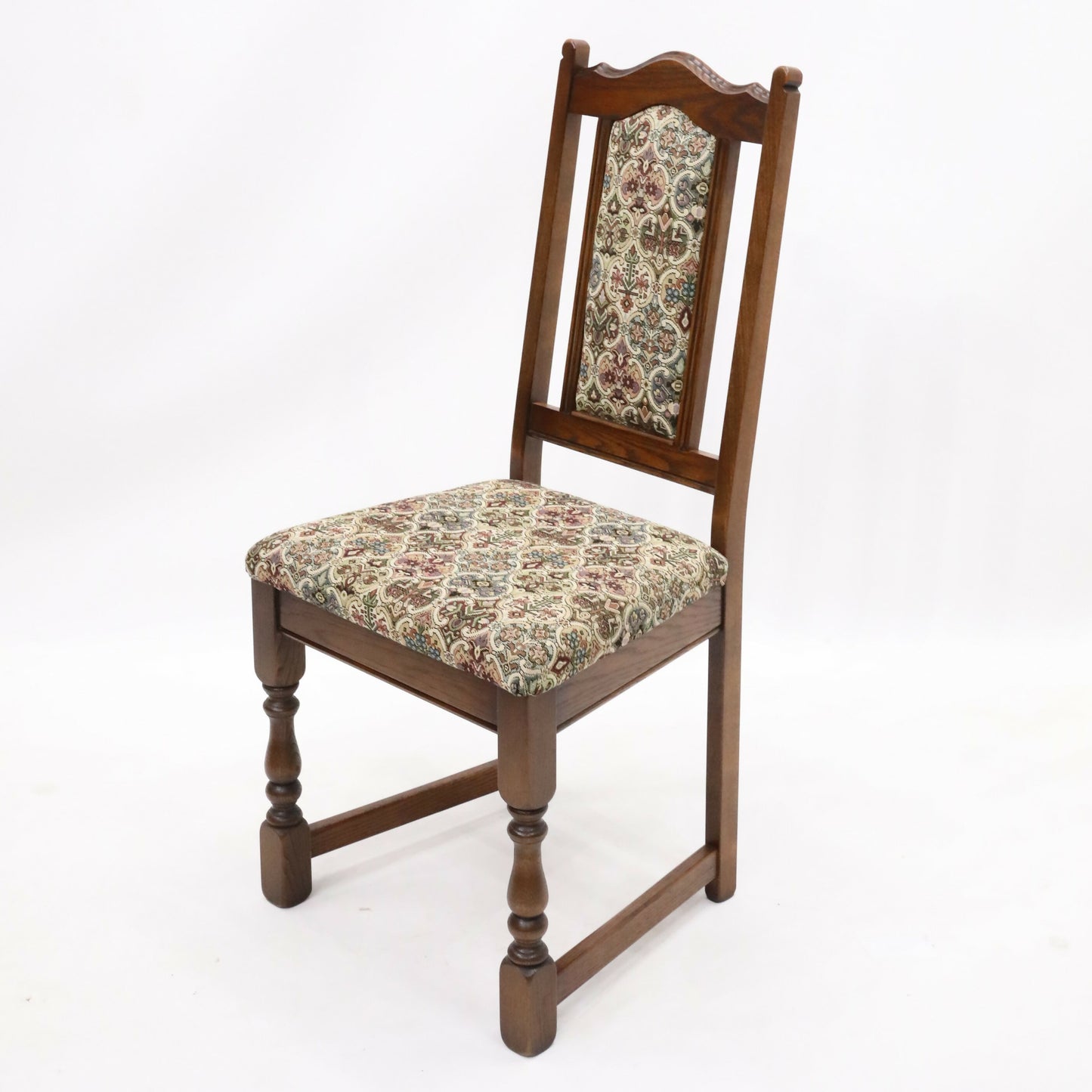 4 Dining Chairs Old Charm Tudor Brown #2067 Whempstead Fabric FREE* UK Delivery. SBR9545/1109D