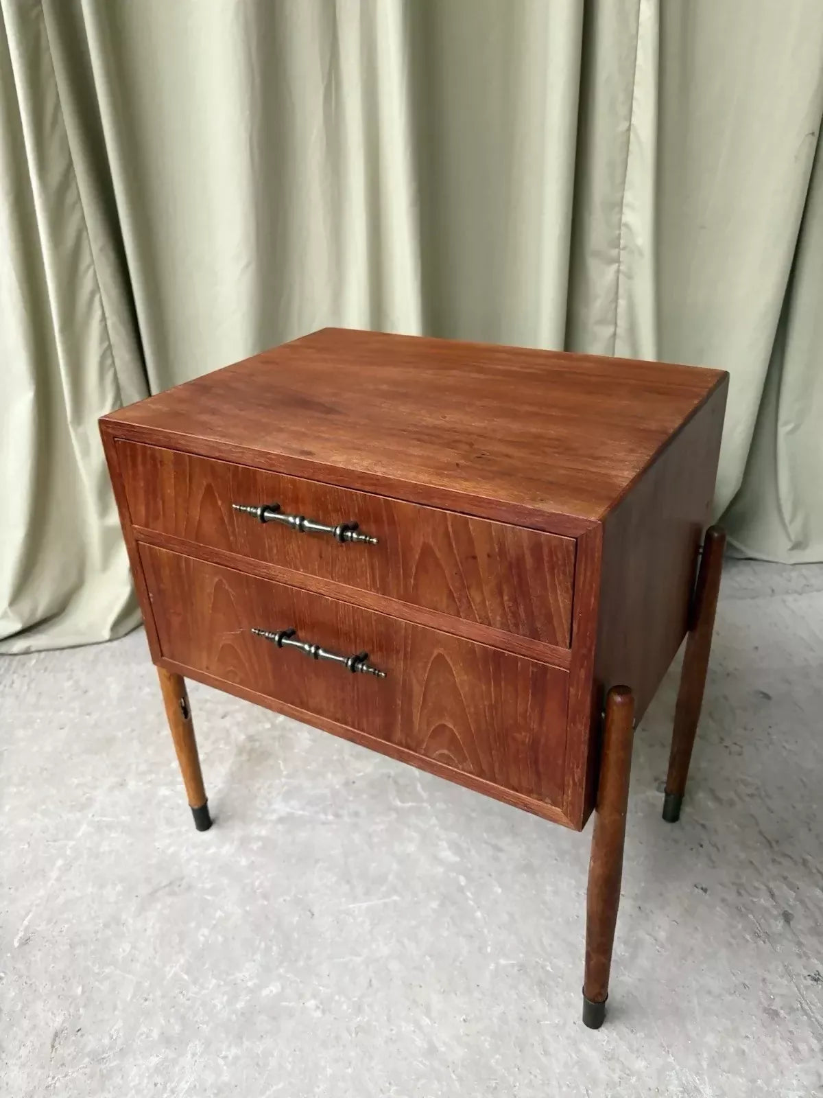 Vintage Mid Century Danish Teak Chest Of Drawers Bedside Scandi Retro R1020