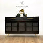 Nathan Sideboard, Cocktail Cabinet in Black and Gold