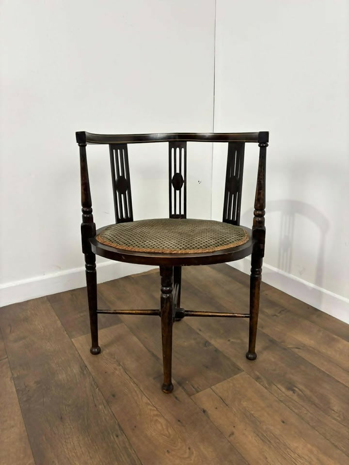 Edwardian Inlaid Tub Side Chair