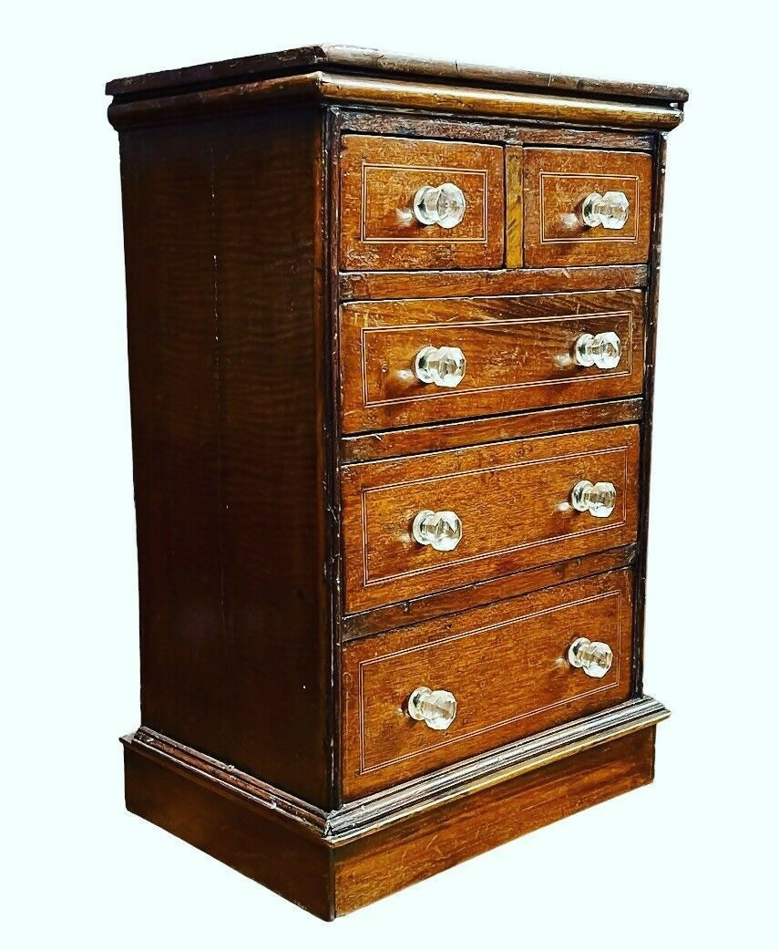 Vintage Victorian Set Of Table Top Jewellery/ Collectors Drawers.