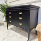 Black Vintage Wooden Vanity Unit