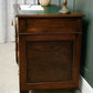 Victorian Oak Pedestal Desk with Full Width Drawer & Green Top
