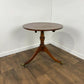 Antique Oak Round Console Table On Triform Base