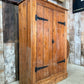 Vintage Mid Victorian Narrow Pine Pantry Hall Kitchen Estate Cupboard, c1860