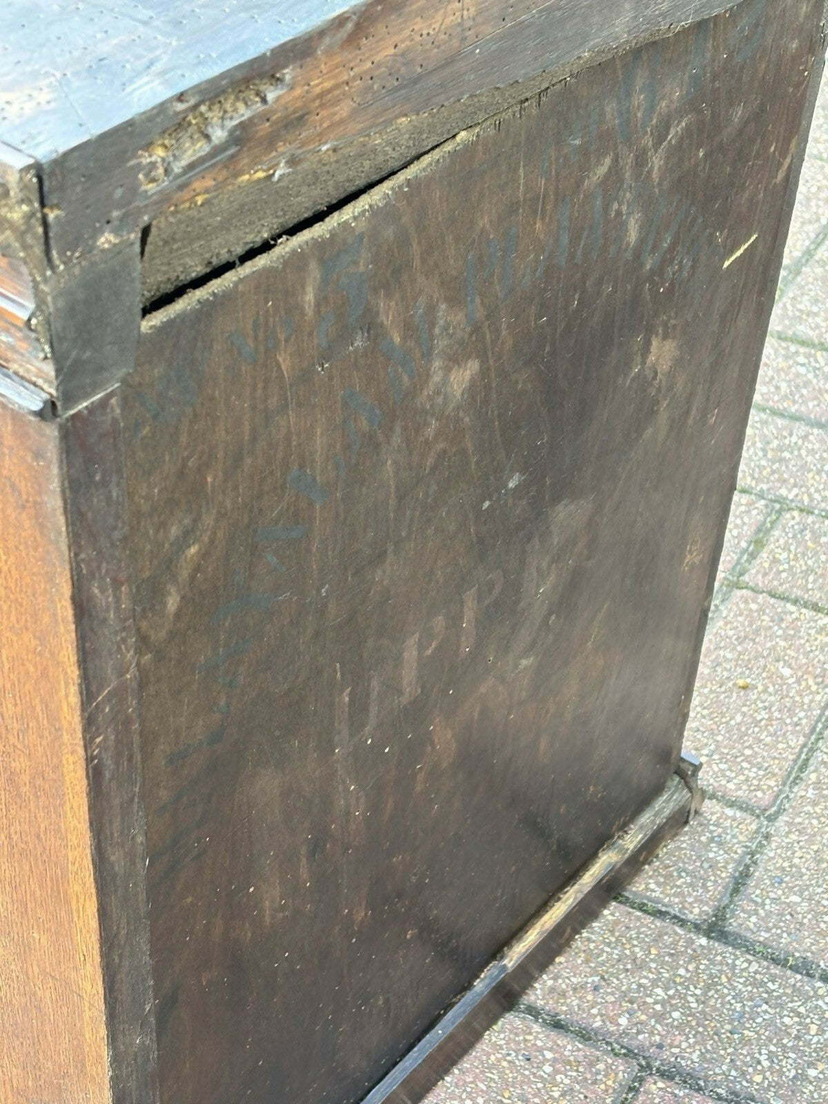 English Early Vintage Victorian Carved Smokers Cabinet With Pipe Collection Included.