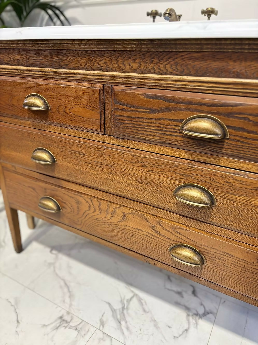 Width 106cm - Vintage Vanity Unit With Tap - Available
