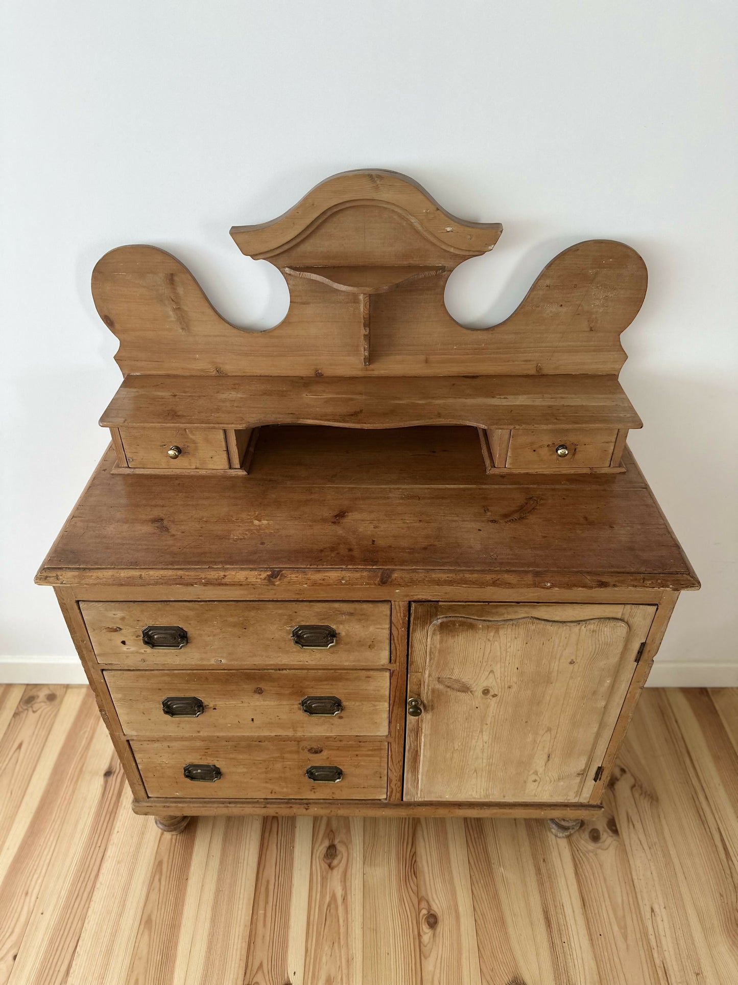 Antique Victorian Pine Sideboard, Rustic Chiffonier, Vintage Dresser, Old Patina Storage Cabinet, English Country Farmhouse Furniture