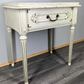 Bedside Table Vintage France Shabby Chic Painted Drawer Carved Cabinet LOT 4042