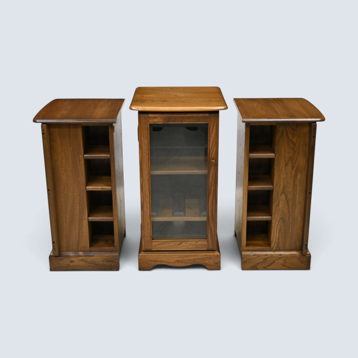 Ercol 3 Piece Midi Hi Fi Cabinet Golden Dawn Finish CD Storage FREE UK Delivery*