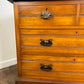 Edwardian Art Nouveau Style Satin Walnut Chest