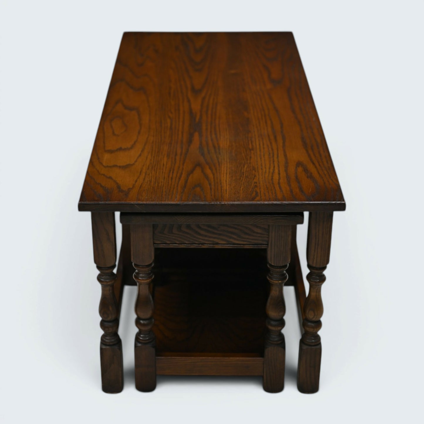 Old Charm Long Nest of Tables Solid Oak Coffee Table Light Oak FREE UK Delivery*