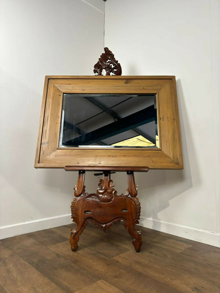 Contemporary Pine Rectangular Mirror