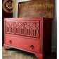 Hand Painted Blanket Box – Vintage Ottoman Trunk – Rustic Wooden Chest – Shabby Chic Storage Box