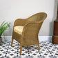 Lloyd Loom Lusty Woven Chair 1950s with Rare Sprung Seat