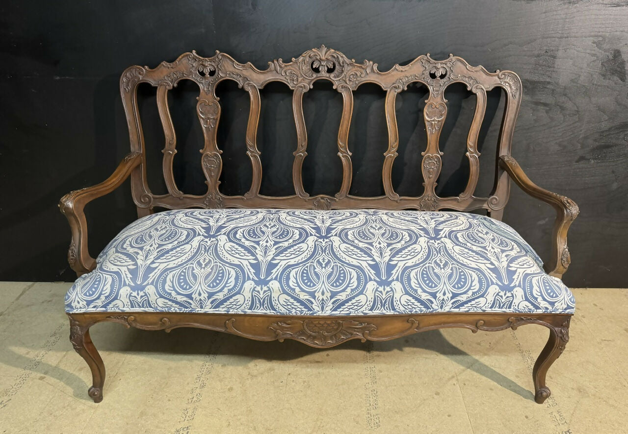 Lovely Walnut 3 Seater Couch