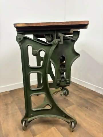 Vintage ‘Anglian’ Cast Iron Mangle With Pine Rollers