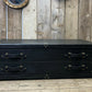 XL Black Leather 2 Drawer Coffee Table, End Table