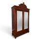 Wardrobe Antique French Style Mahogany Mirrored Two Door Carved Armoire LOT 6543