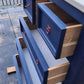 Tall Blue Chest of Drawers