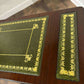 Vintage Mahogany Drop-Leaf Coffee Table with Tooled Leather Top