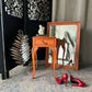 Hand Painted Louis Style Bedside Table Lamp Table Orange & Gold