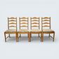Ercol Set Of 4 Dining Chairs Light Finish Ladderback 1970s FREE UK Delivery*
