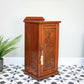 Antique Bedside Cabinet Pot Cupboard Late Victorian Mahogany and Burr Walnut