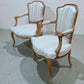 Louis XVI style vintage carved arm chairs