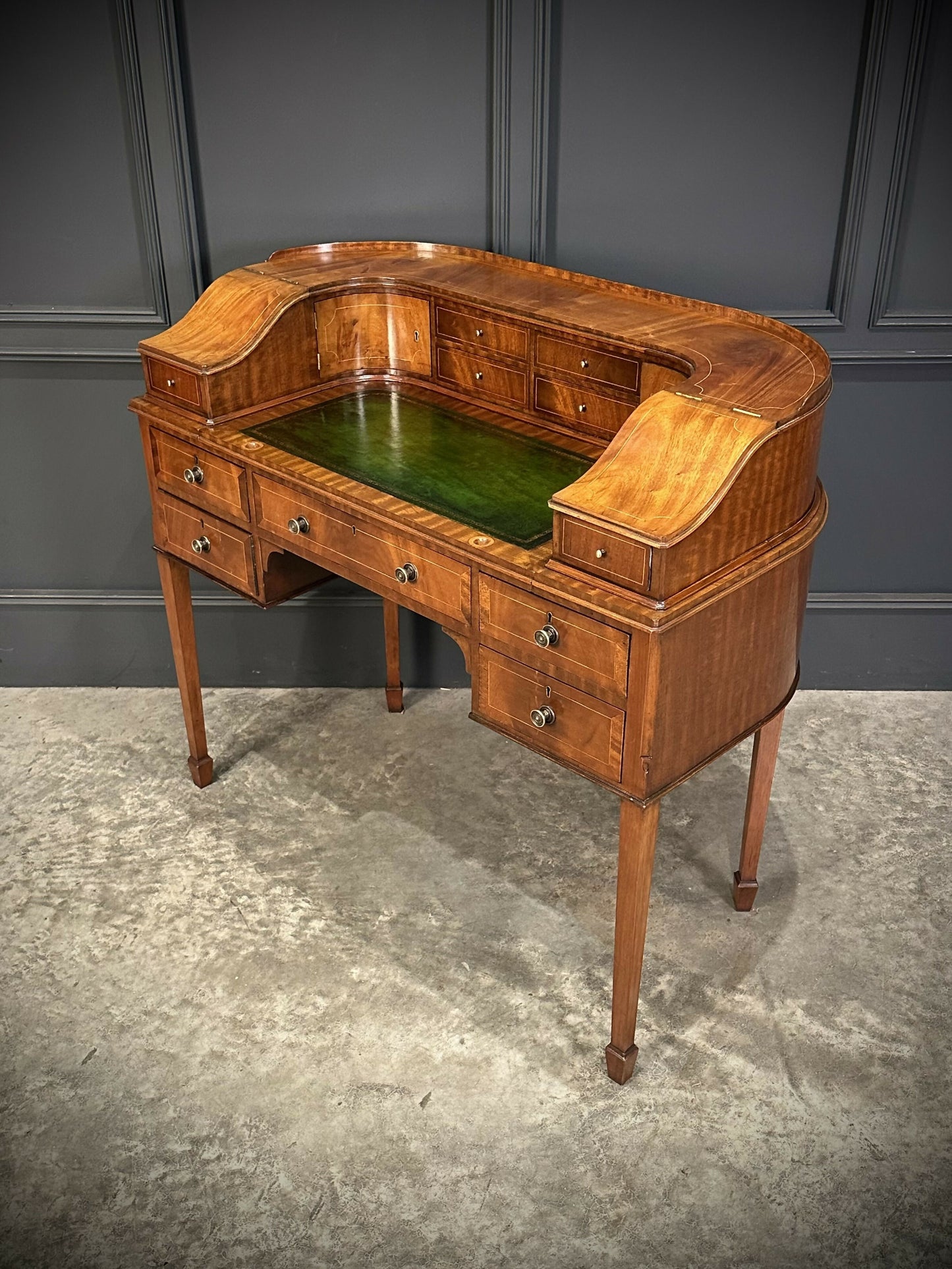 Inlaid Mahogany Carlton House Vintage Desk