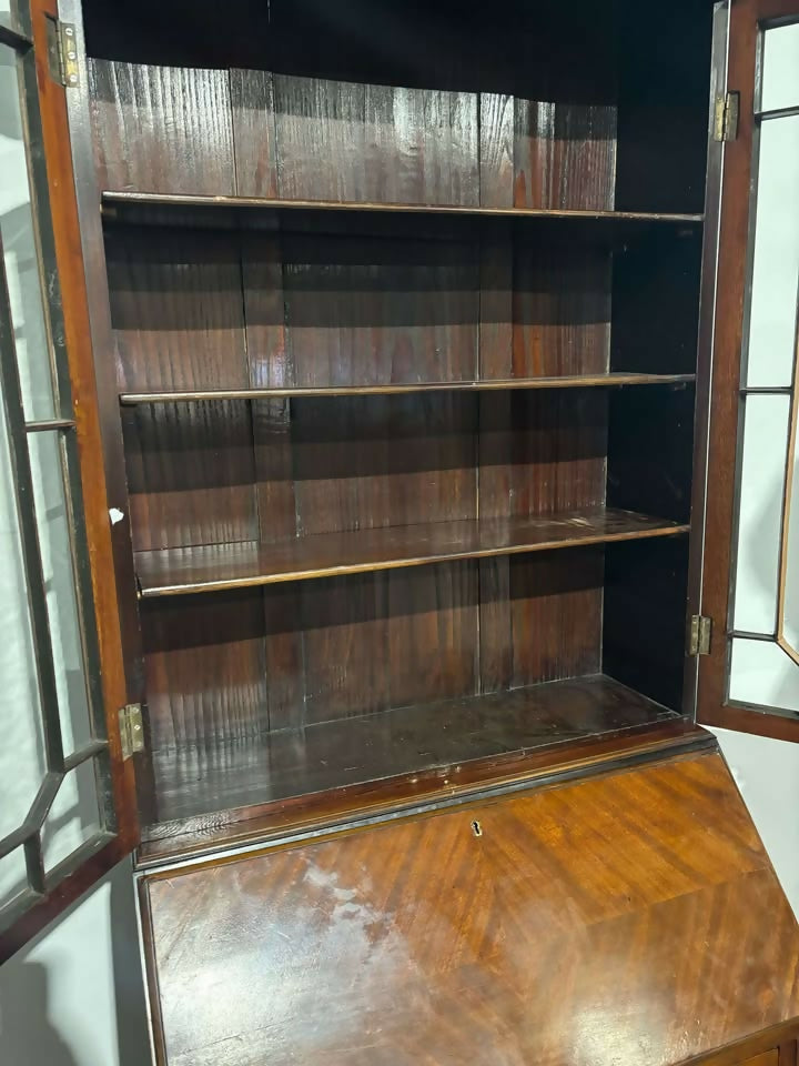 Vintage Mahogany Bureau Bookcase33