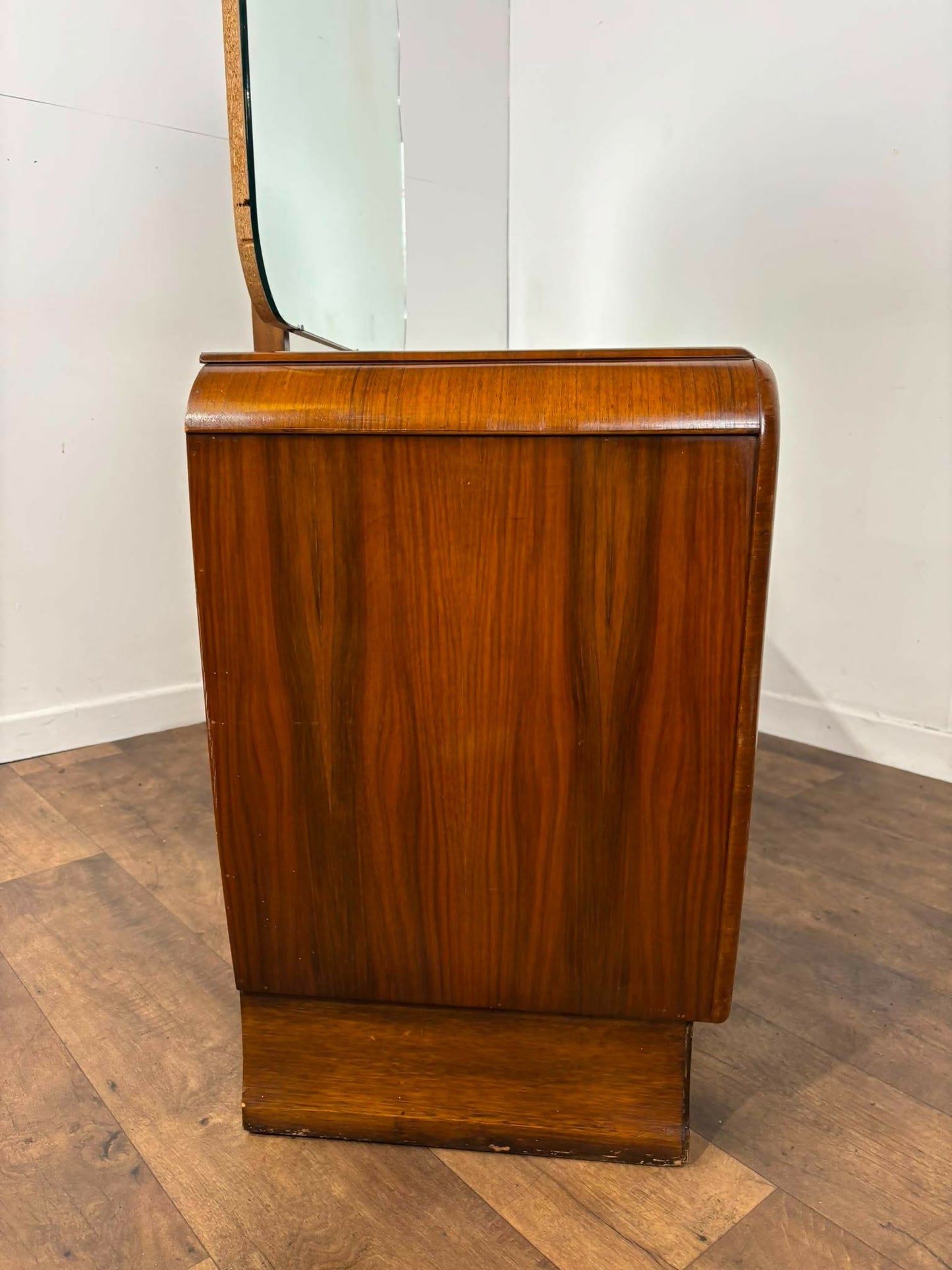 Vintage Walnut Veneered Dressing Table with Removable Mirror