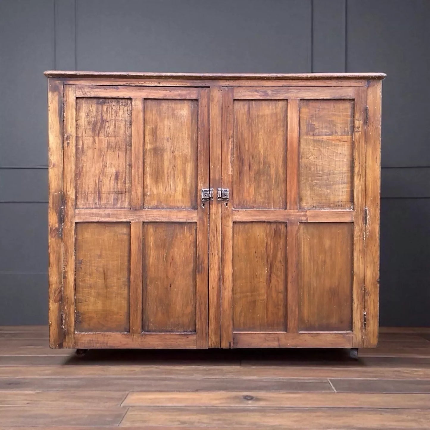 Rustic Large Antique Vintage early 1900’s Pine and Ply School Cupboard