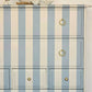 Vintage Hand-painted Stag Minstrel Tallboy, Chest of Drawer Blue & Cream Striped