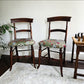Beautiful Pair Of Victorian Oak Chairs Reupholstered Seats in a William Morris 'Blackthorne' Tapestry Fabric'