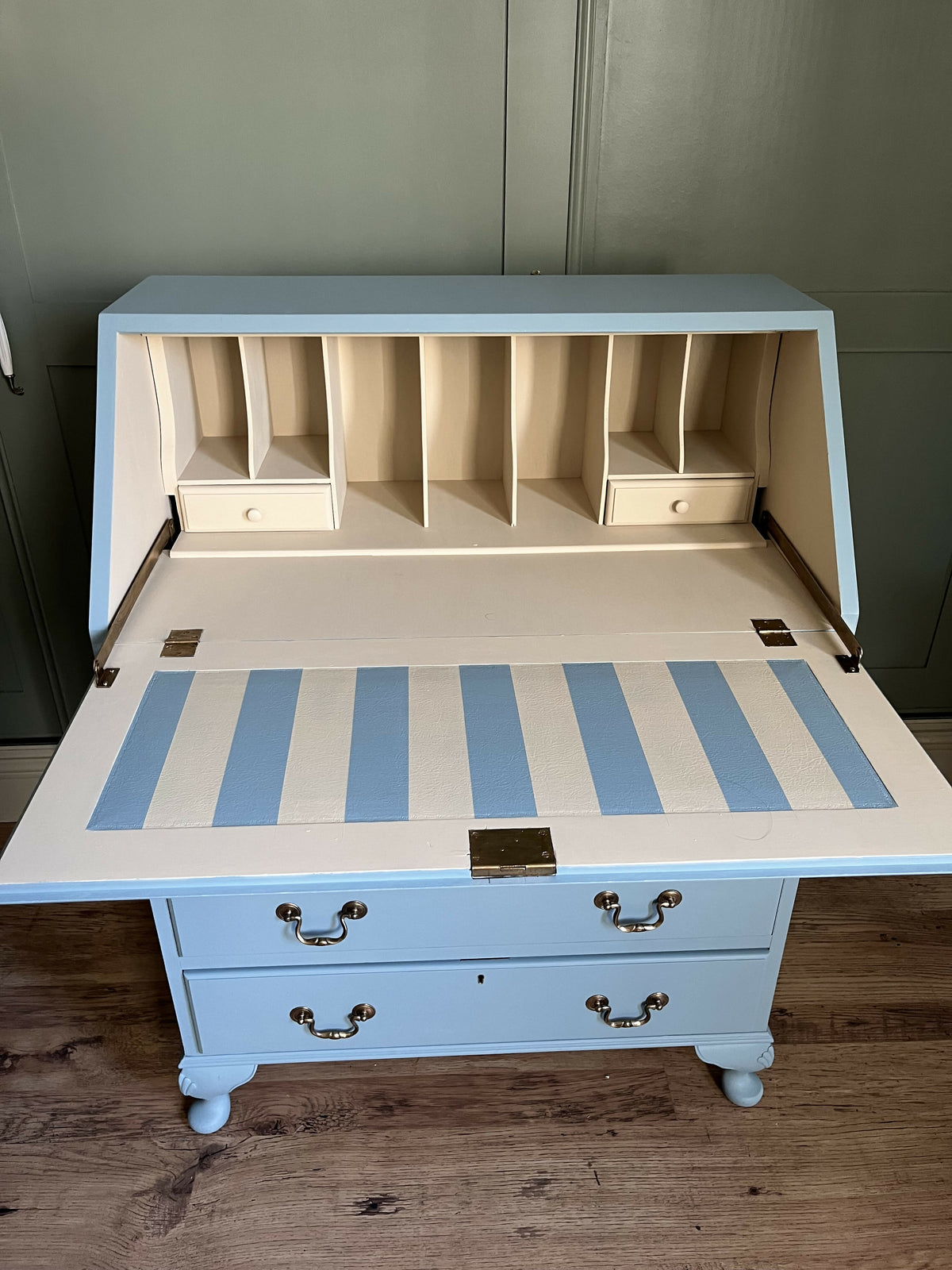 Blue Vintage Writing Bureau