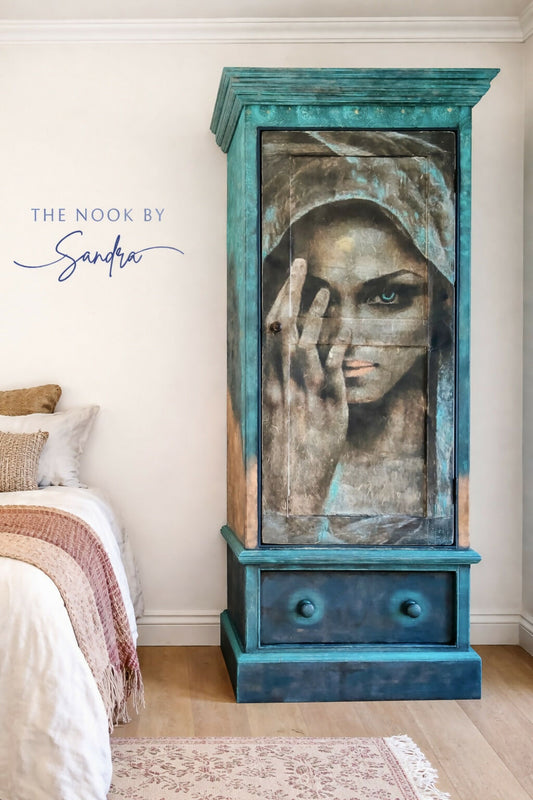 Hand-Painted Artisan Wardrobe - The "Enigma"
