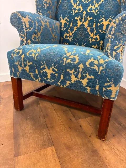 Vintage Wingback Armchair & Matching Footstool