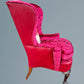Oak Queen Anne Style Wing Chair