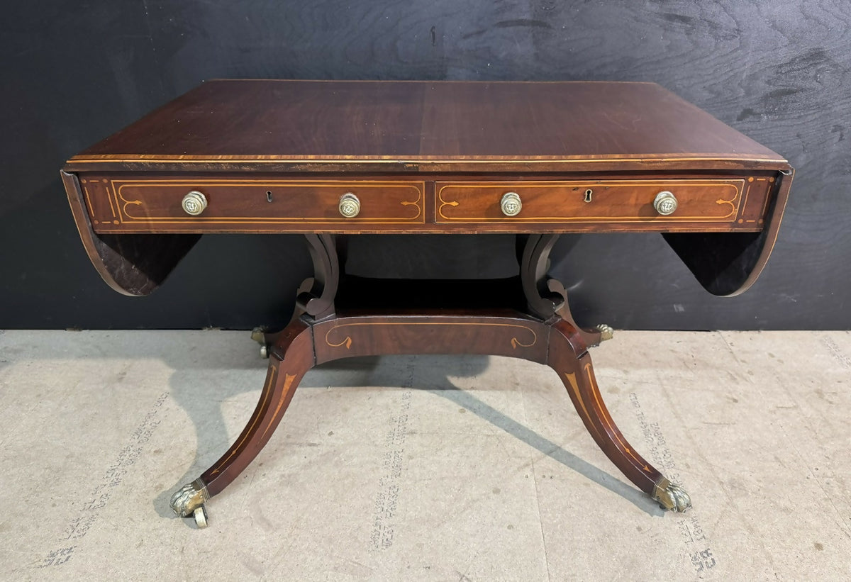 Georgian Inlaid Mahogany Sofa Table
