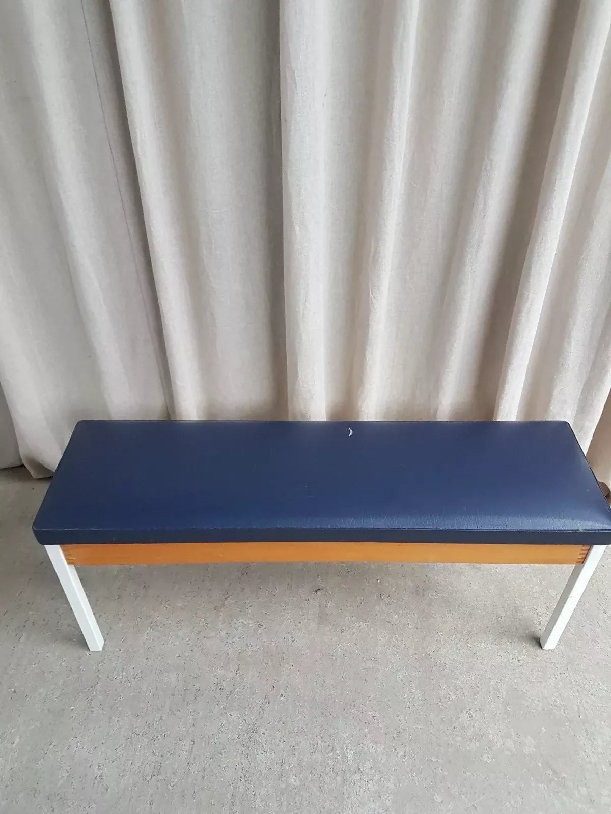 Vintage Mid Century Post Modern Modernist Hallway Dining Bench Seat Chair Retro R833