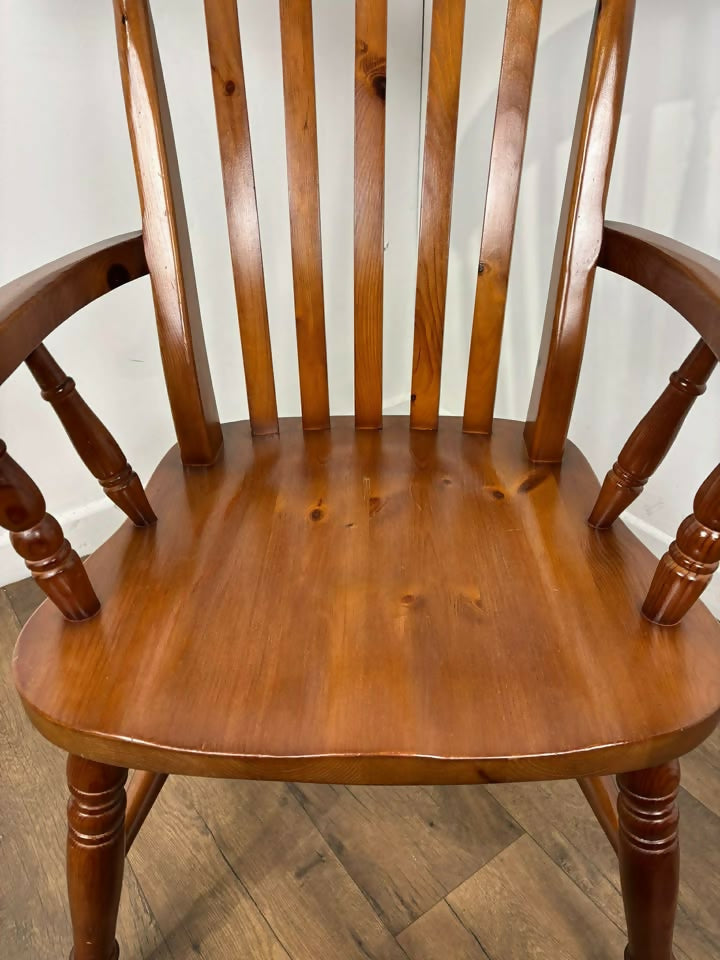 Reproduction Antique Pine Farmhouse Carver Chair