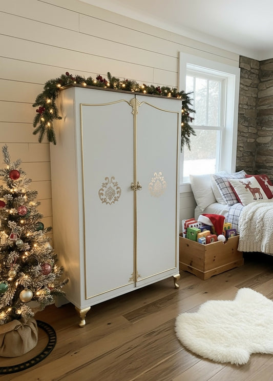 Vintage Wardrobe Armoire Restored, Upcycled