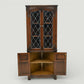 Old Charm Corner Display Cabinet with Leaded Glass Tudor Brown FREE UK Delivery*. SBR11068/2110E