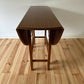 Vintage Mid Century Teak Drop Leaf Table Formica Circular Dining Table