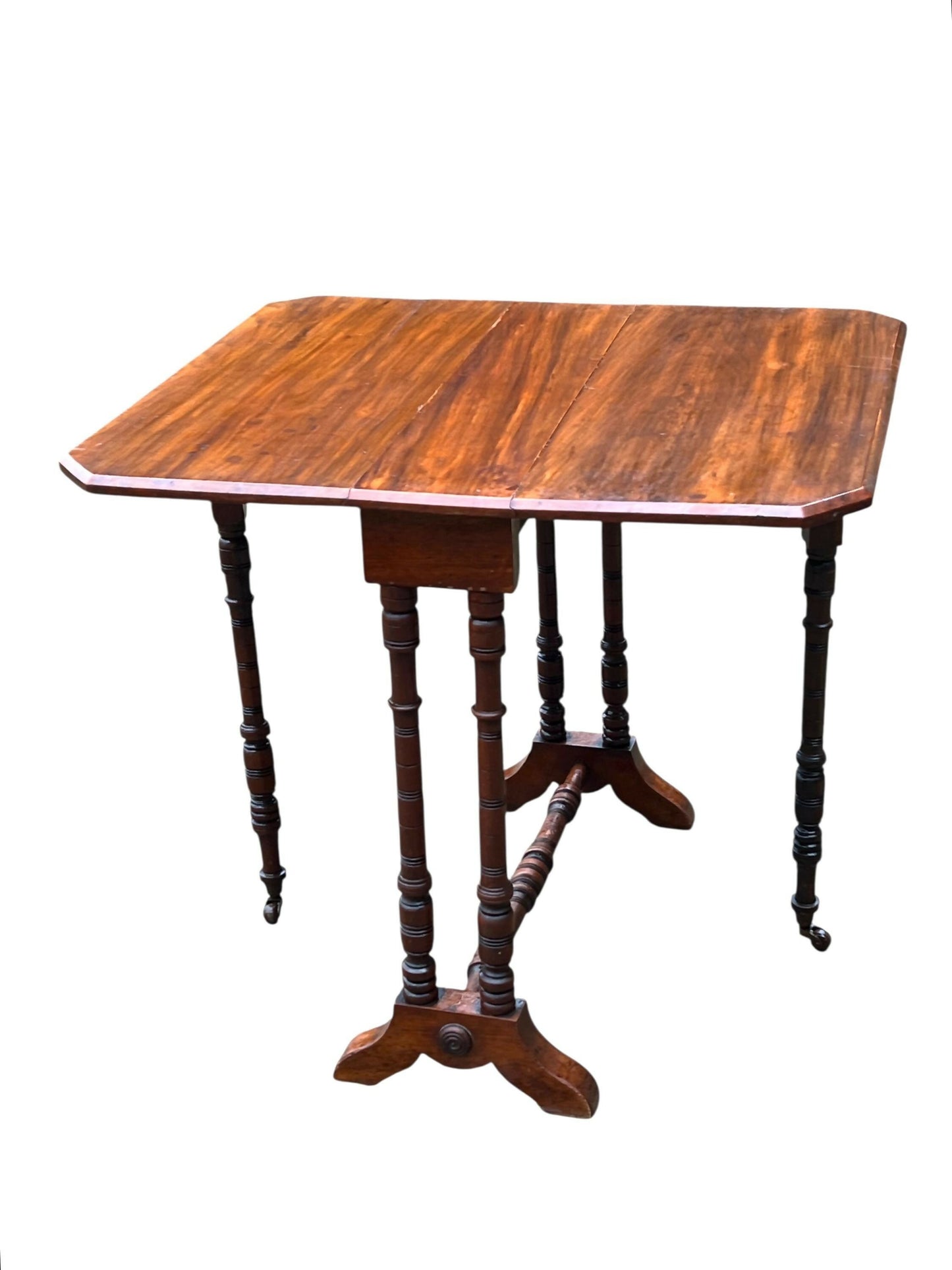 Antique Mahogany Drop-Leaf Sutherland side table