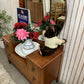 Vintage Art Deco Oak Dressing Table Circular Mirror BCM/HL Lebus Vanity Desks