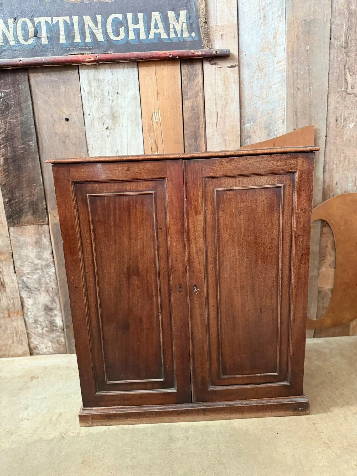 Antique Late Georgian Mahogany Estate Hall Actuary Bank Drawers Cupboard, C1800